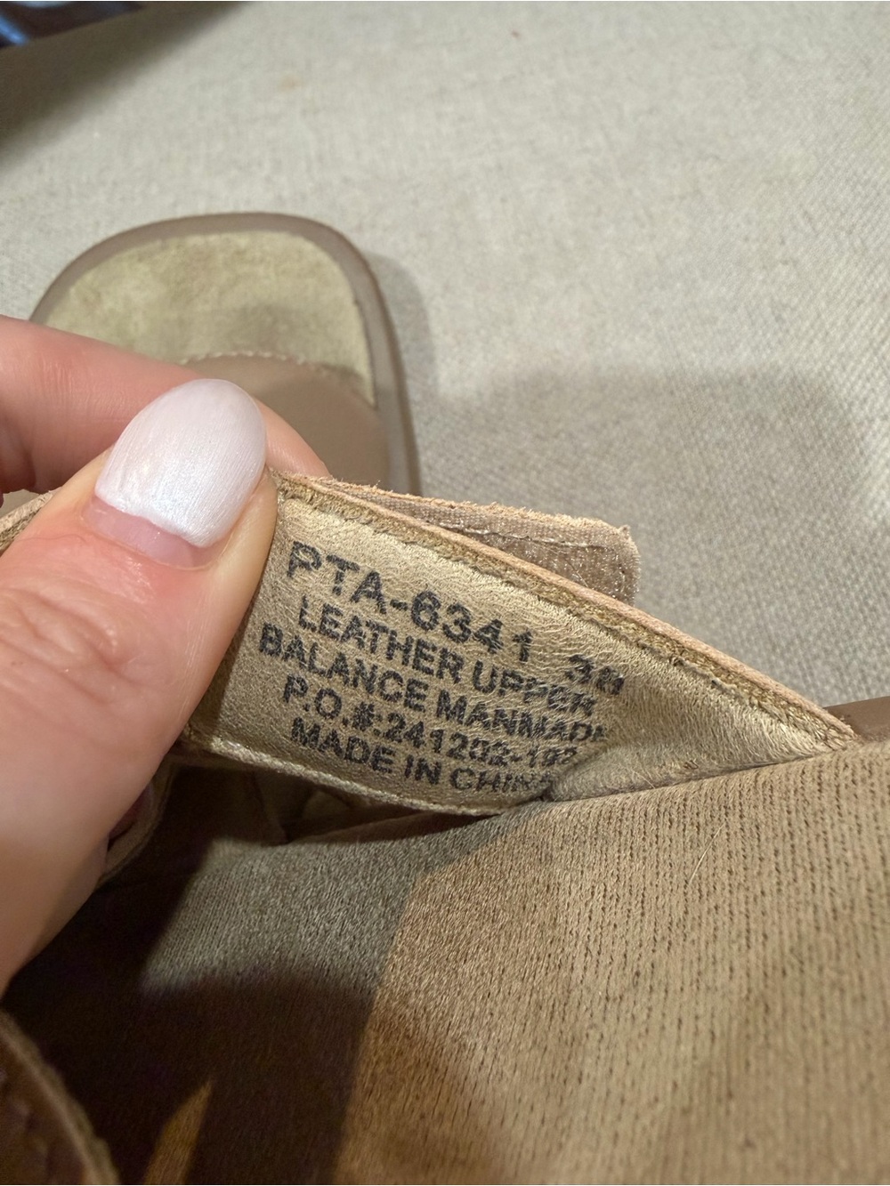 Alegria Women’s Beige Slide Sandals - Picture 6 of 7